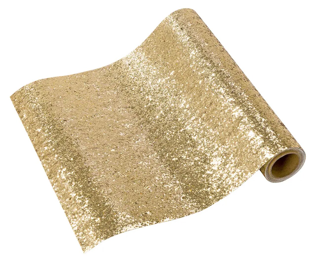 6FT Gold Glitter Fabric Table Runner – Elegant Party Décor for Christmas, NYE, Thanksgiving & Birthdays